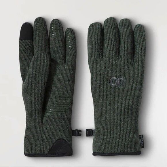 NEW Outdoor Research Mens Size Small Flurry Sensor Wool Blend Gloves Loden Green - Picture 1 of 8